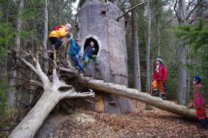 Kinder im Waldspielgelände